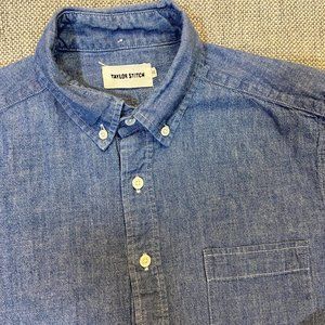 Taylor Stitch The Jack Lightweight Selvedge Blue Chambray Denim Men’s Shirt